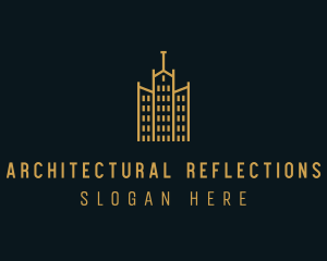 Golden Building Architecture logo design