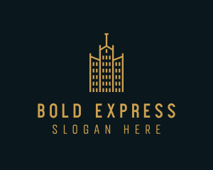 Golden Building Architecture logo design