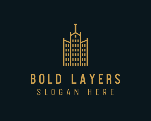 Golden Building Architecture logo design