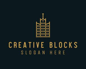 Golden Building Architecture logo design