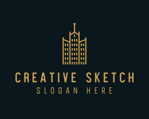 Golden Building Architecture logo design