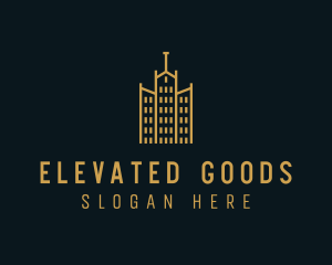 Golden Building Architecture logo design