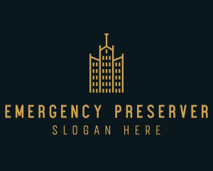 Golden Building Architecture logo design