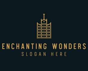 Golden Building Architecture logo design