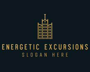 Golden Building Architecture logo design