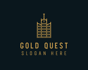 Golden Building Architecture logo design