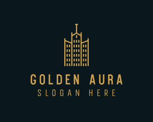 Golden Building Architecture logo design