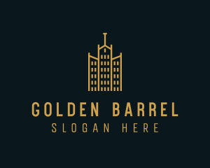 Golden Building Architecture logo design