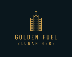 Golden Building Architecture logo design