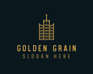 Golden Building Architecture logo design