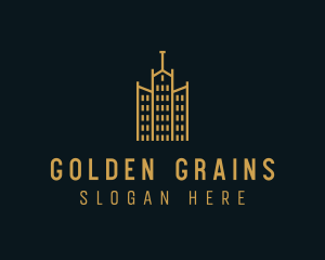 Golden Building Architecture logo design