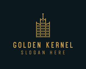 Golden Building Architecture logo design