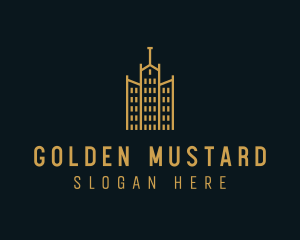 Golden Building Architecture logo design