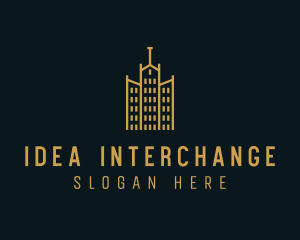 Golden Building Architecture logo design