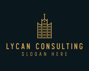 Golden Building Architecture logo design