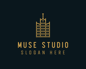 Golden Building Architecture logo design