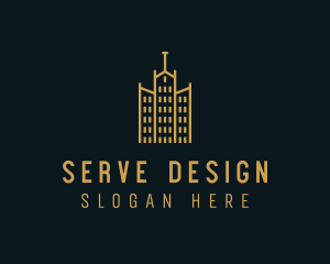 Golden Building Architecture logo design