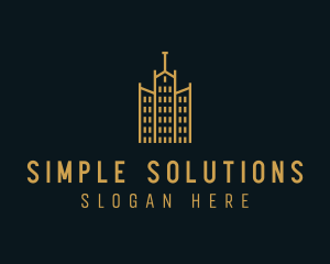 Golden Building Architecture logo design