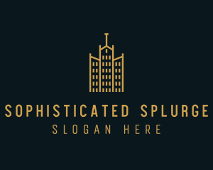 Golden Building Architecture logo design