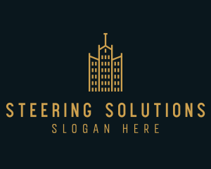 Golden Building Architecture logo design