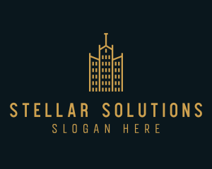 Golden Building Architecture logo design