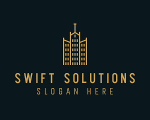 Golden Building Architecture logo design