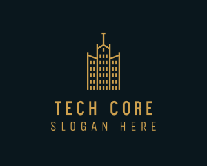 Golden Building Architecture logo design