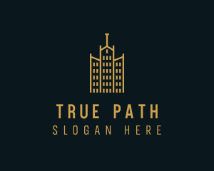 Golden Building Architecture logo design