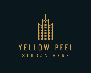 Golden Building Architecture logo design