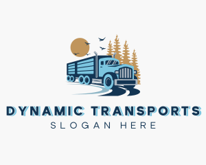 Truck Transportation Logistics logo design