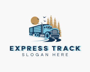 Truck Transportation Logistics logo design