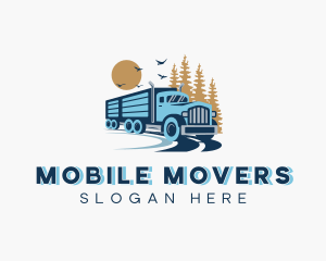 Truck Transportation Logistics logo design