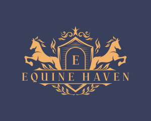 Horse Ornament Crest logo design