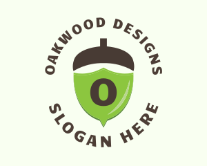 Acorn Nut Shield logo design