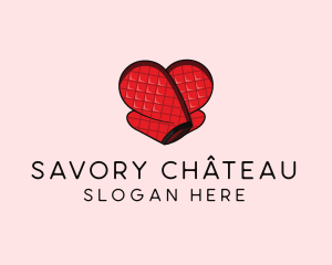 Oven Glove Heart logo design