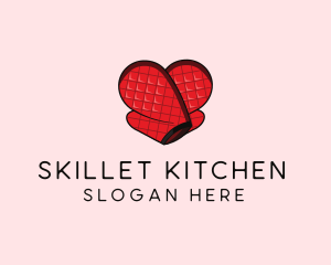 Oven Glove Heart logo design