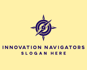 Travel Navigator Compass logo design