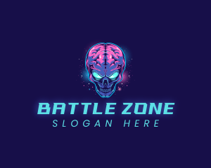 Brain Space Alien  logo design