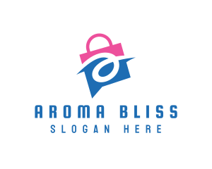 Shopping Bag Letter A  logo design