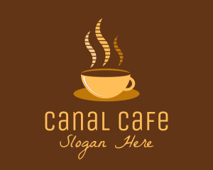 Hot Coffee Cafe logo design