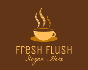 Hot Coffee Cafe logo design