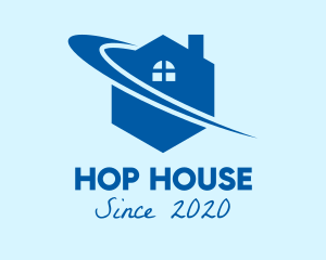 Blue Hexagon House logo design