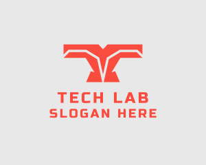 Cyber Tech Letter T logo design