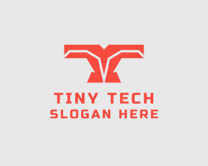 Cyber Tech Letter T logo design