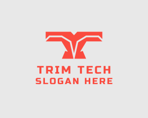 Cyber Tech Letter T logo design