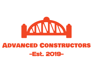 Orange Tied Arch Bridge logo design