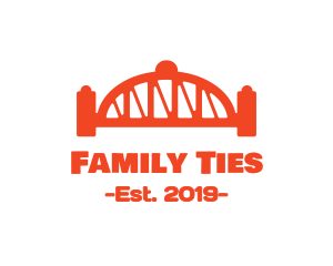 Orange Tied Arch Bridge logo design