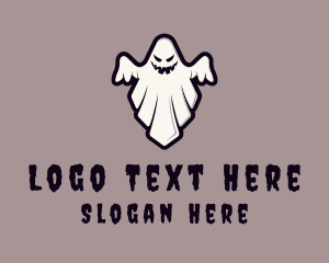 Spooky Halloween Ghost logo