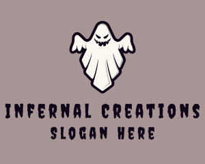 Spooky Halloween Ghost logo design