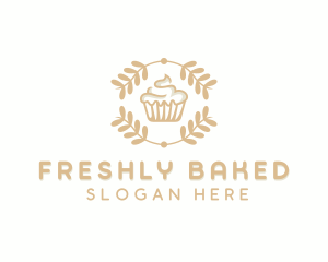 Floral Cupcake Baker logo design